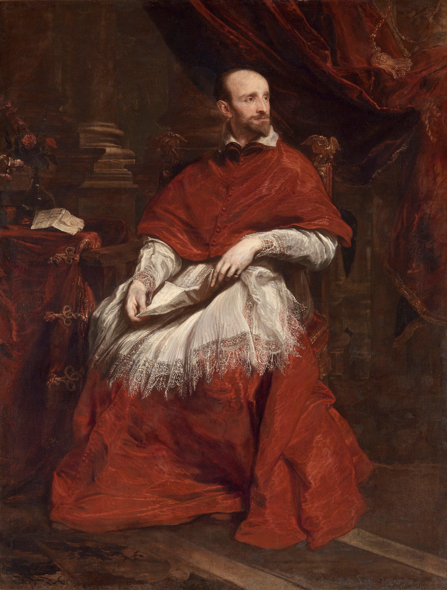 Portrait du cardinal Guido Bentivoglio - Antoine van Dyck