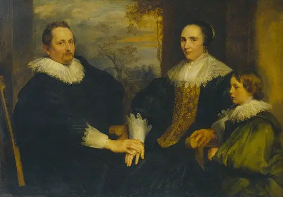 Portrait of Sebastiaan Leerse, his wife and son - Antoine van Dyck