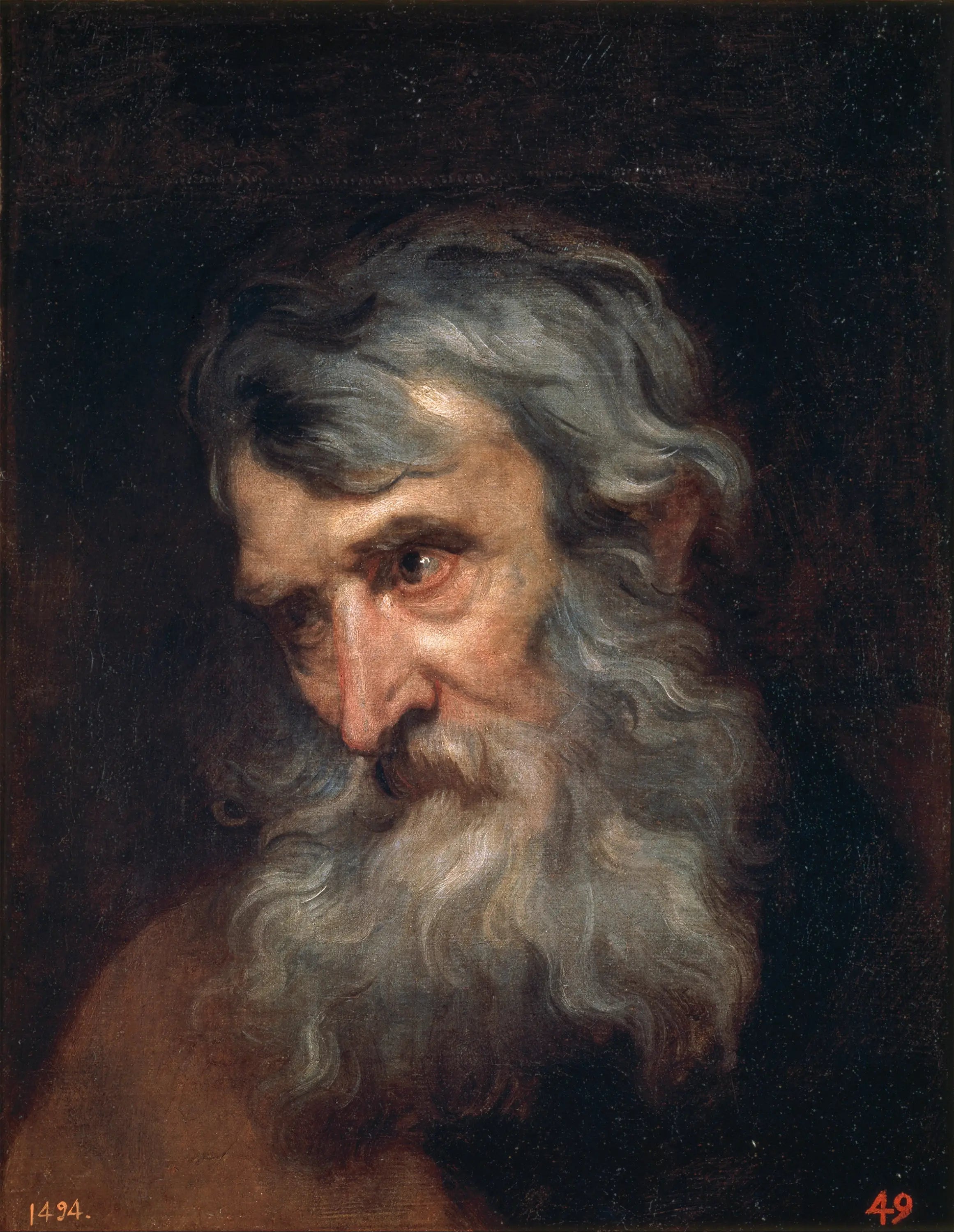 Tête de vieil homme - Antoine van Dyck - Alpha Reproduction