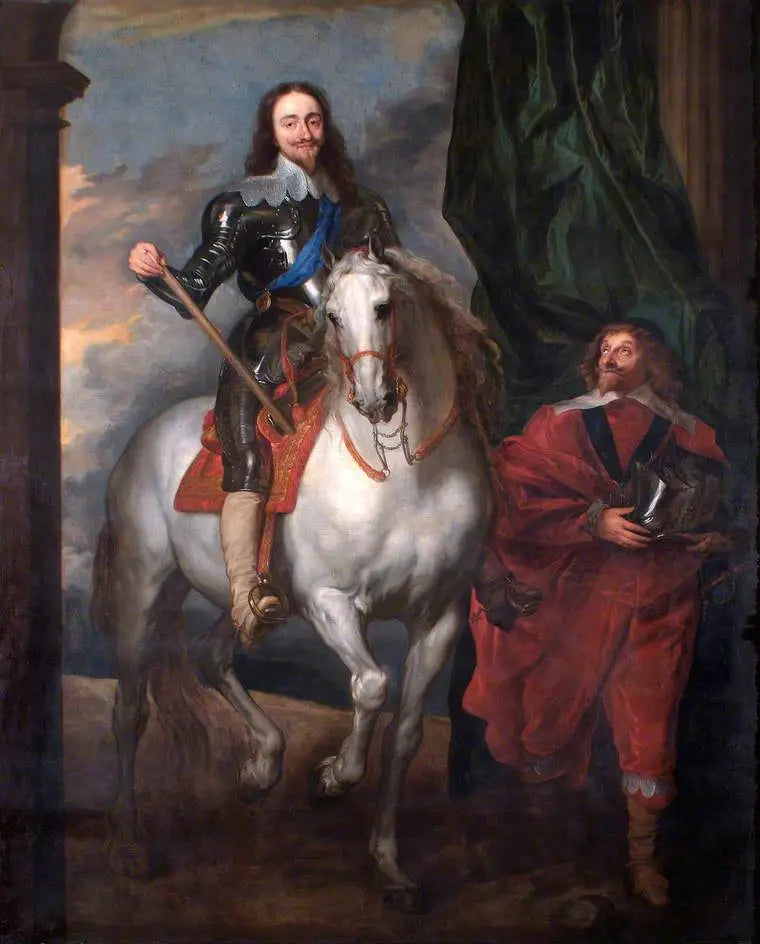 Charles I (1600-1649), on horseback with Monsieur de Saint-Antoine - Antoine van Dyck