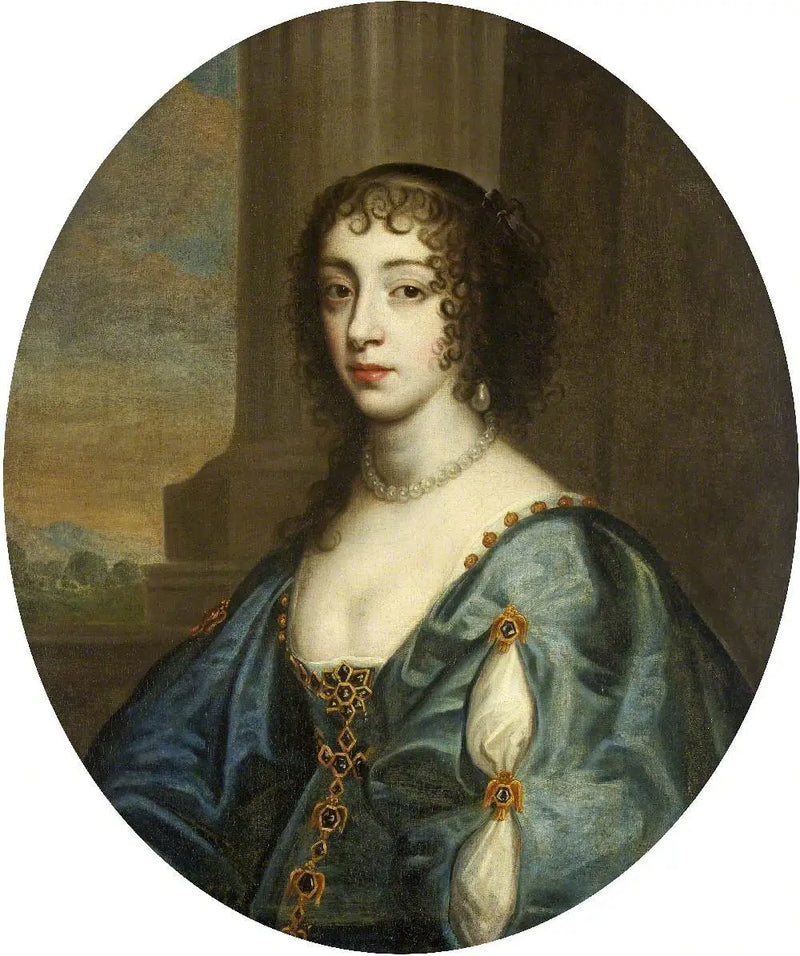 Portrait of a lady in blue, after Queen Henriette-Marie - Antoine van Dyck