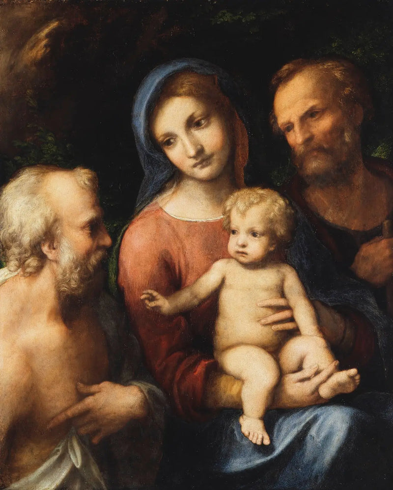 Holy Family and Saint Jerome - Antonio da Correggio