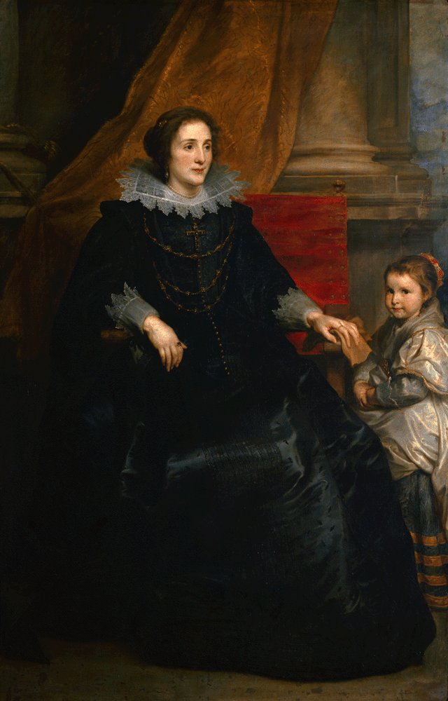 Portrait d'une dame de qualité et sa fille - Antoine van Dyck