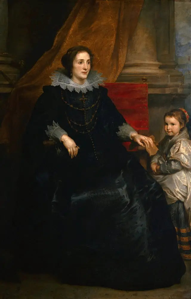 Portrait of a Lady of Quality and Her Daughter - Antoine van Dyck