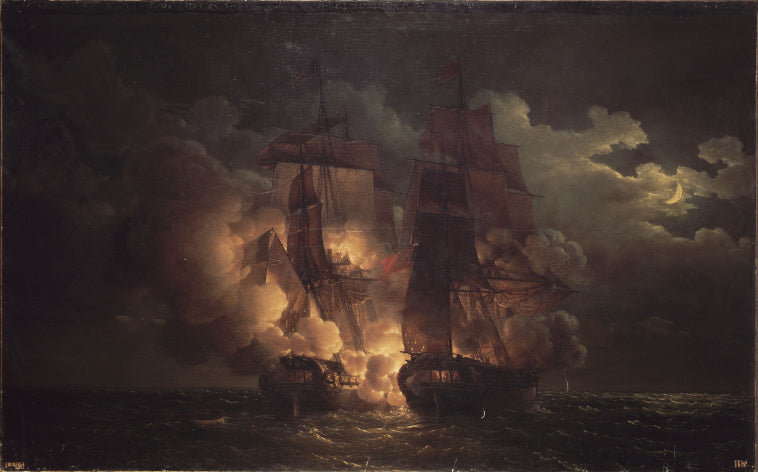 Combat naval en vue des Îles de Loz, 7 février 1813 - Louis-Philippe Crépin