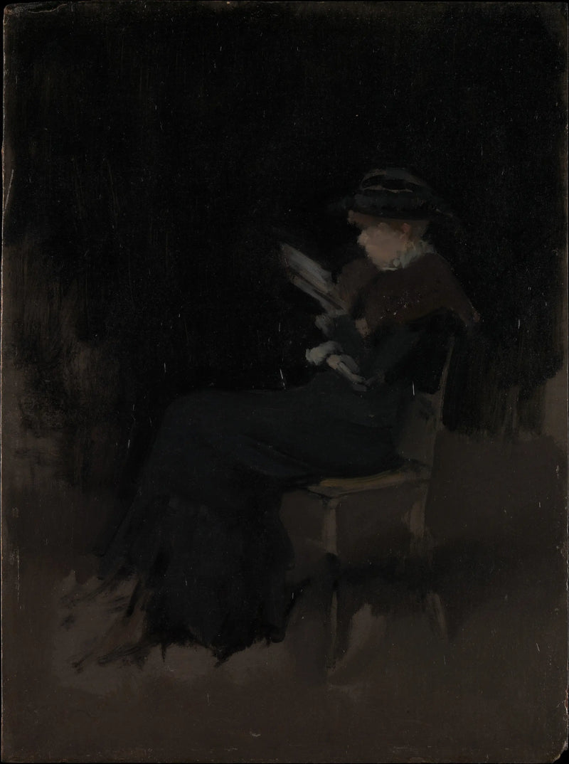 Arrangement in Black: Girl Reading - James Abbott McNeill Whistler