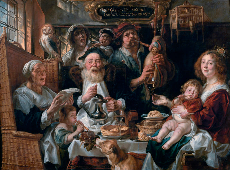 Les jeunes piaillent comme chantent les vieux - Jacob Jordaens