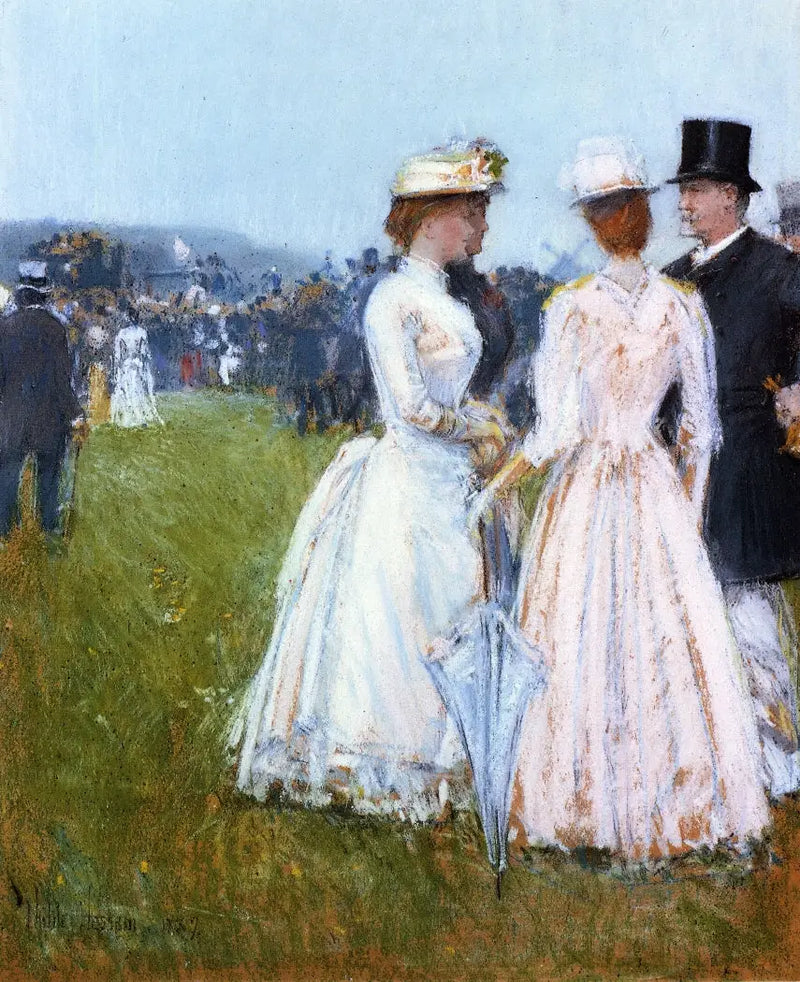 At the Paris Grand Prix - Childe Hassam