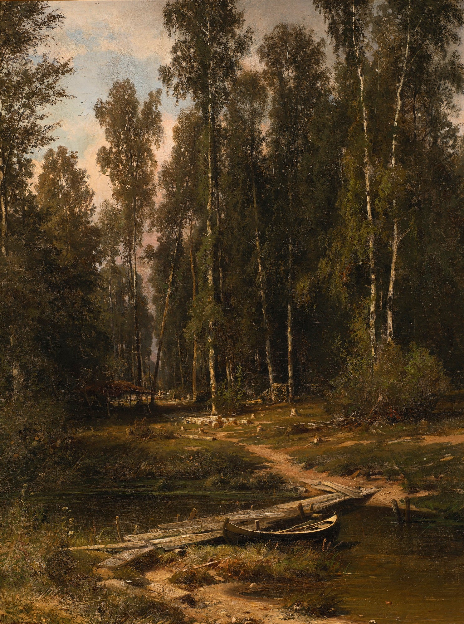 Au bord d'une bouleauraie (Pont vers un site d'exploitation forestière) - Ivan Chichkine