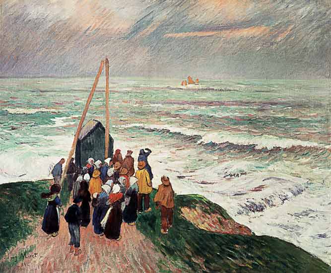 L’attente du retour des pêcheurs - Henry Moret - Alpha Reproduction