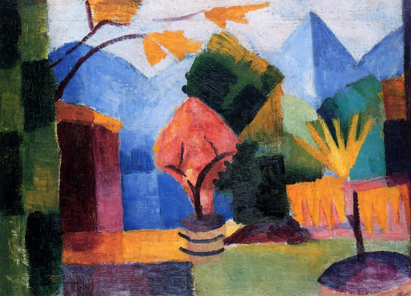 Garden at Lake Thun by August Macke - August Macke