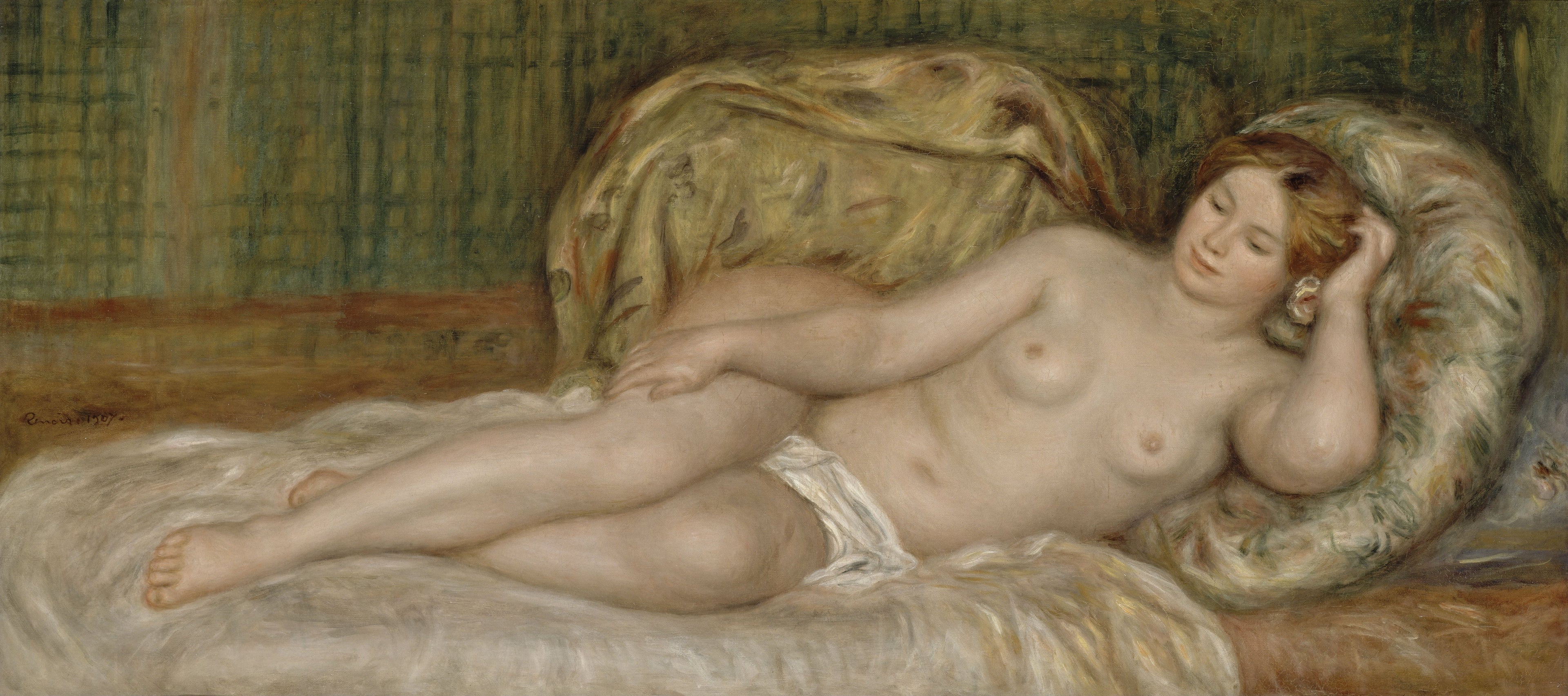 Reproduction du tableau « Grand nu - Pierre-Auguste Renoir » par Alpha Reproduction en peinture à l’huile