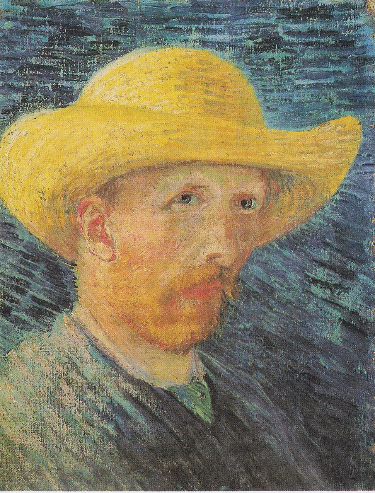 🌻 Self-Portrait with Straw Hat – Vincent van Gogh (1887)