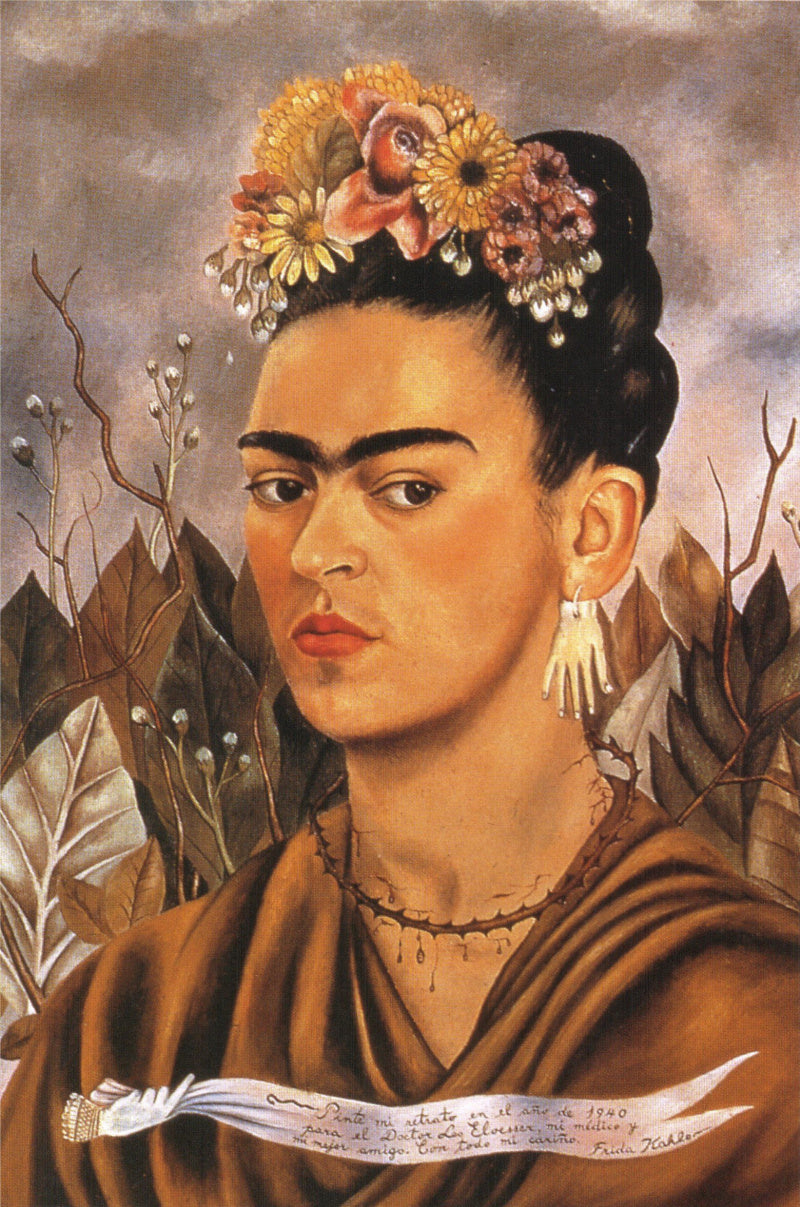 Self-portrait dedicated to Dr. Eloesser – Frida Kahlo (1940)