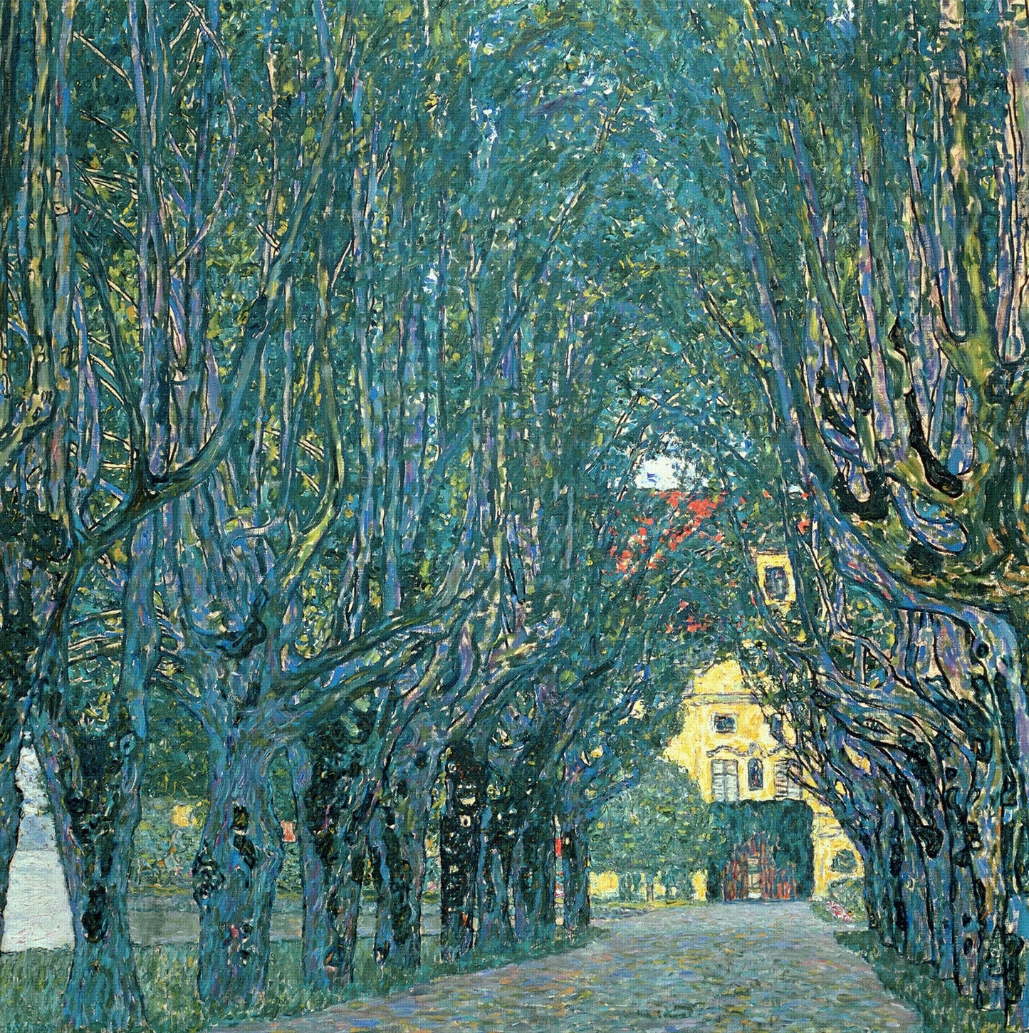 🌳✨ Avenue in the park of Schloss Kammer – Gustav Klimt (1912)