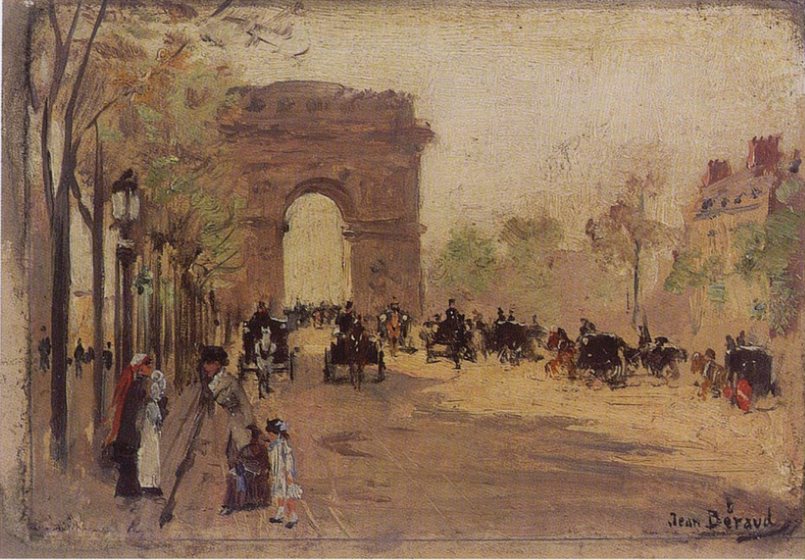 Arc de triomphe et Champs-Élysées - Jean Béraud