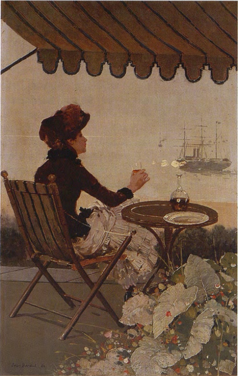 Café en bord de mer - Jean Béraud