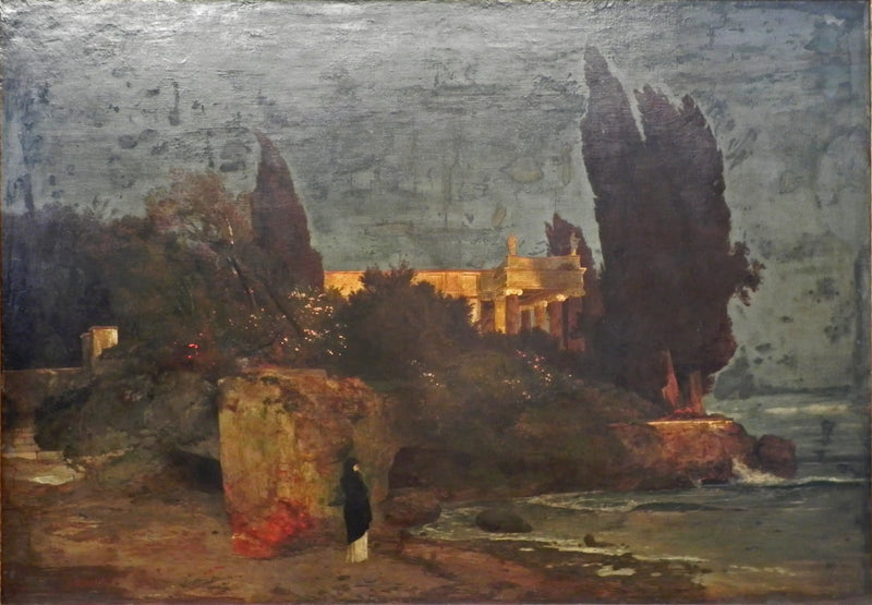 Villa au bord de la mer, version I - Arnold Böcklin
