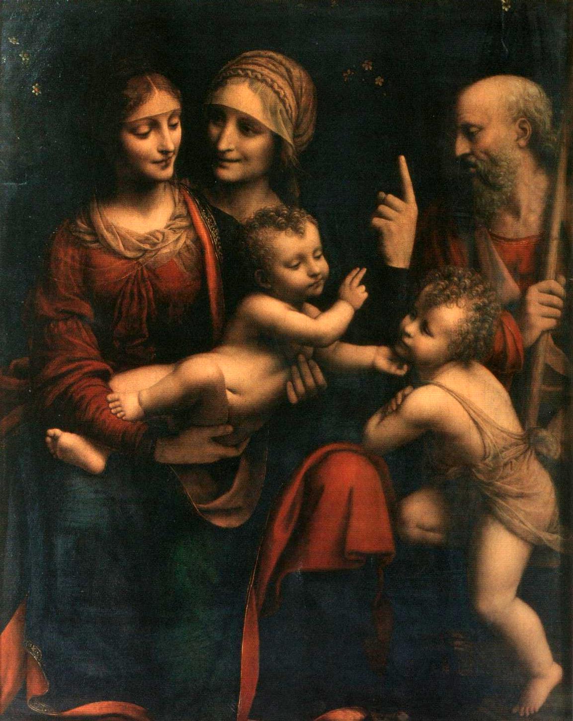 La Sainte Famille avec sainte Anne et saint Jean-Baptiste - Bernardino Luini