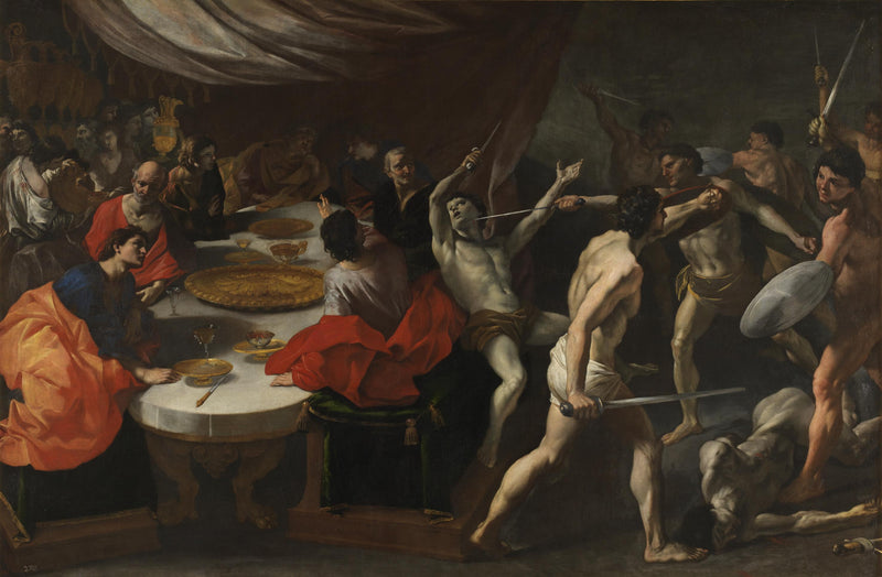 Gladiators at a Banquet - Giovanni Lanfranco