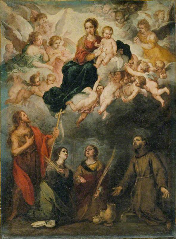 La Vierge à l'Enfant avec des saints - Bartolomé Esteban Murillo