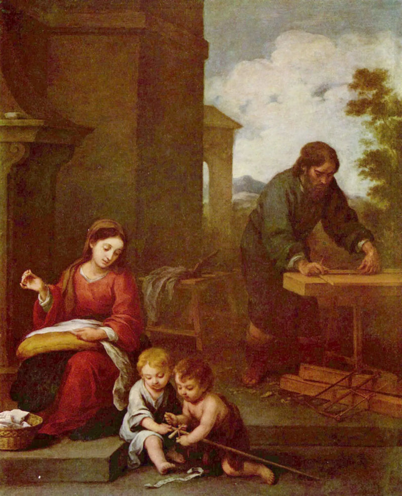 Holy Family with Saint John the Baptist - Bartolomé Esteban Murillo