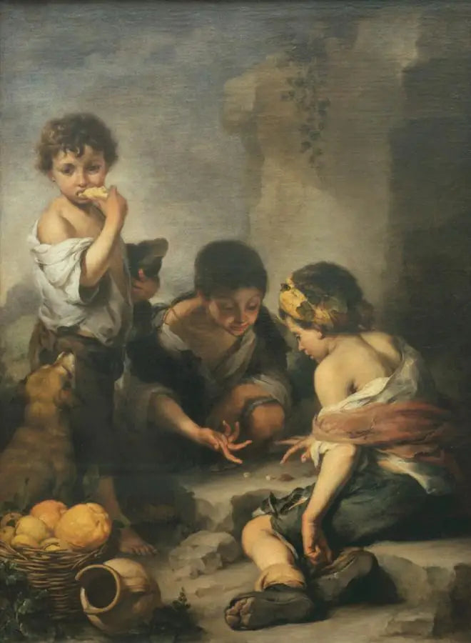 Young boys playing dice - Bartolomé Esteban Murillo