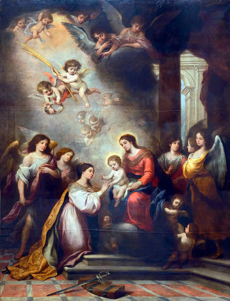 The Mystic Marriage of Saint Catherine - Bartolomé Esteban Murillo
