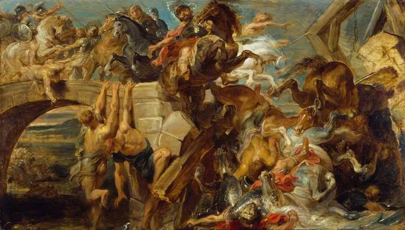 The Defeat and the Death of Maxence - Peter Paul Rubens