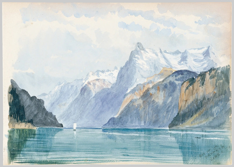 Bay of Uri, Brunnen (Swiss sketchbook 1870) - John Singer Sargent
