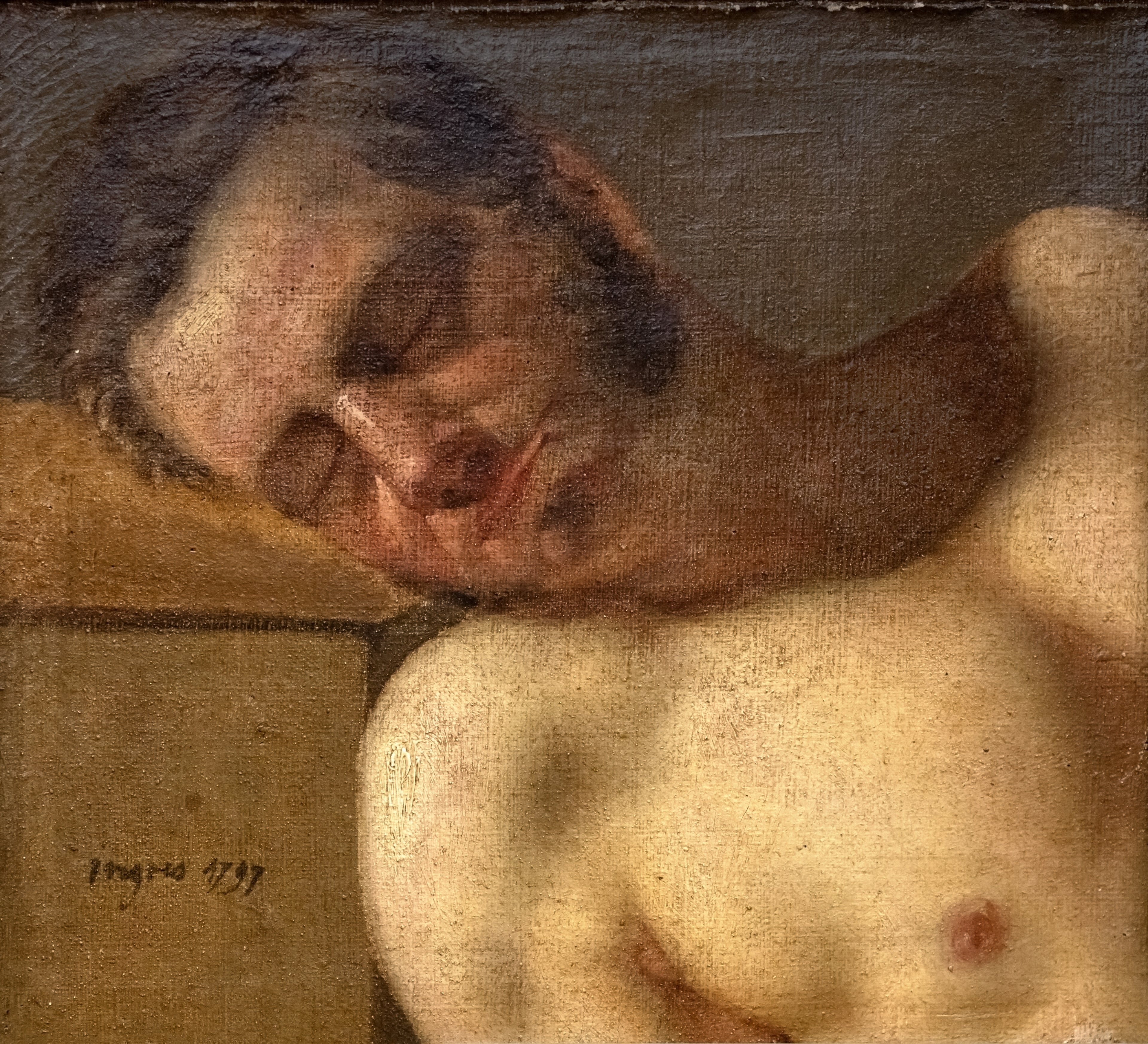 Study of the Head and Torso of a Man - Jean-Auguste-Dominique Ingres