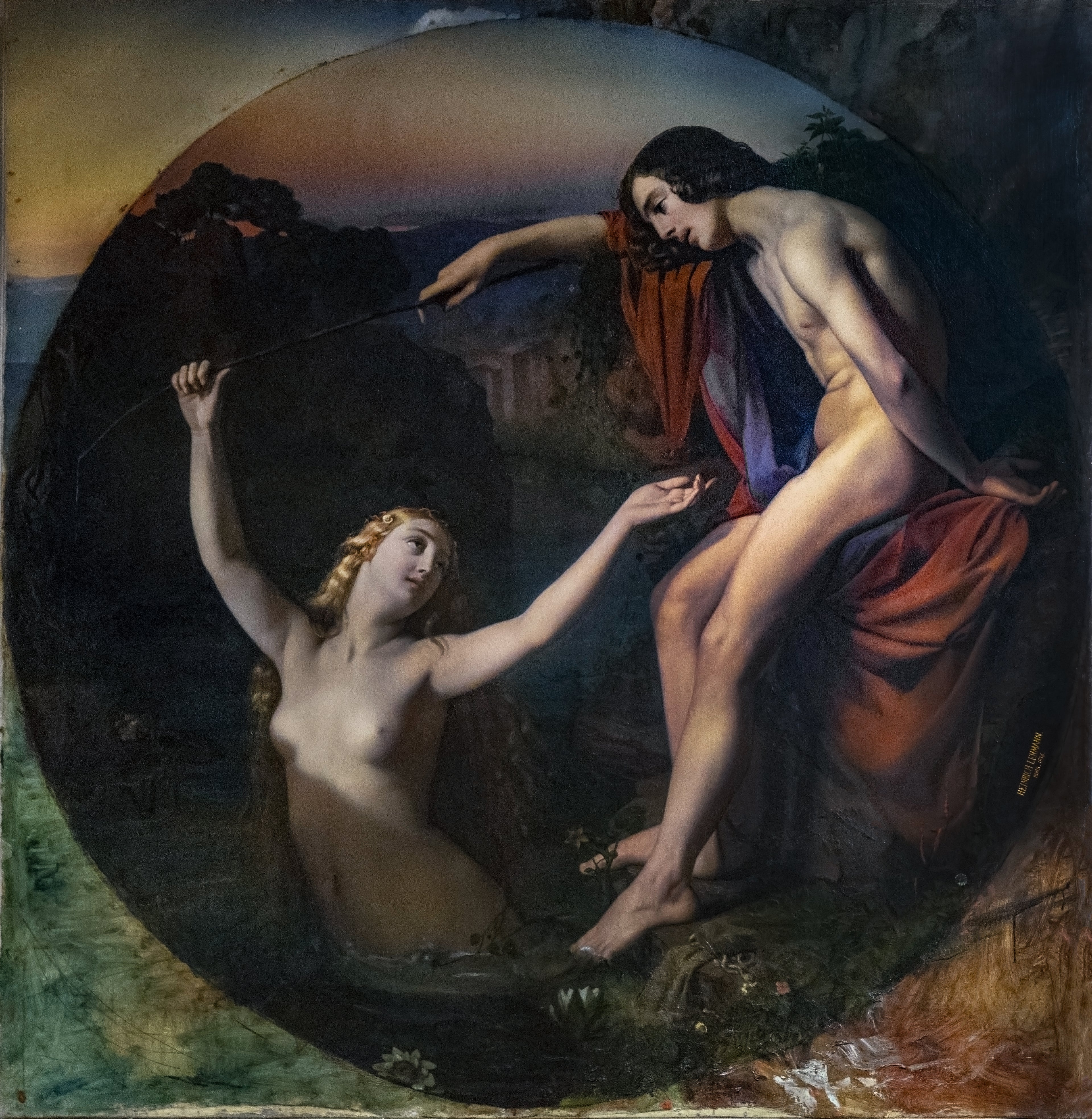Le pêcheur et la nymphe - Henri Lehmann