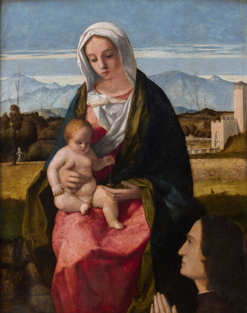 Virgin and Child with Donor - Giovanni Bellini