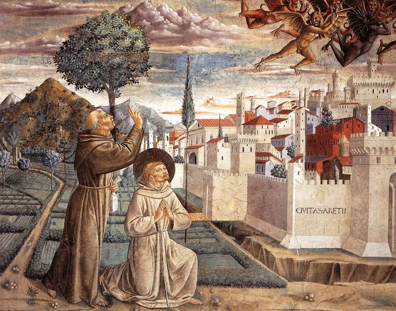 Scenes of the life of Saint Francis (Scene 6, north wall) - Benozzo Gozzoli