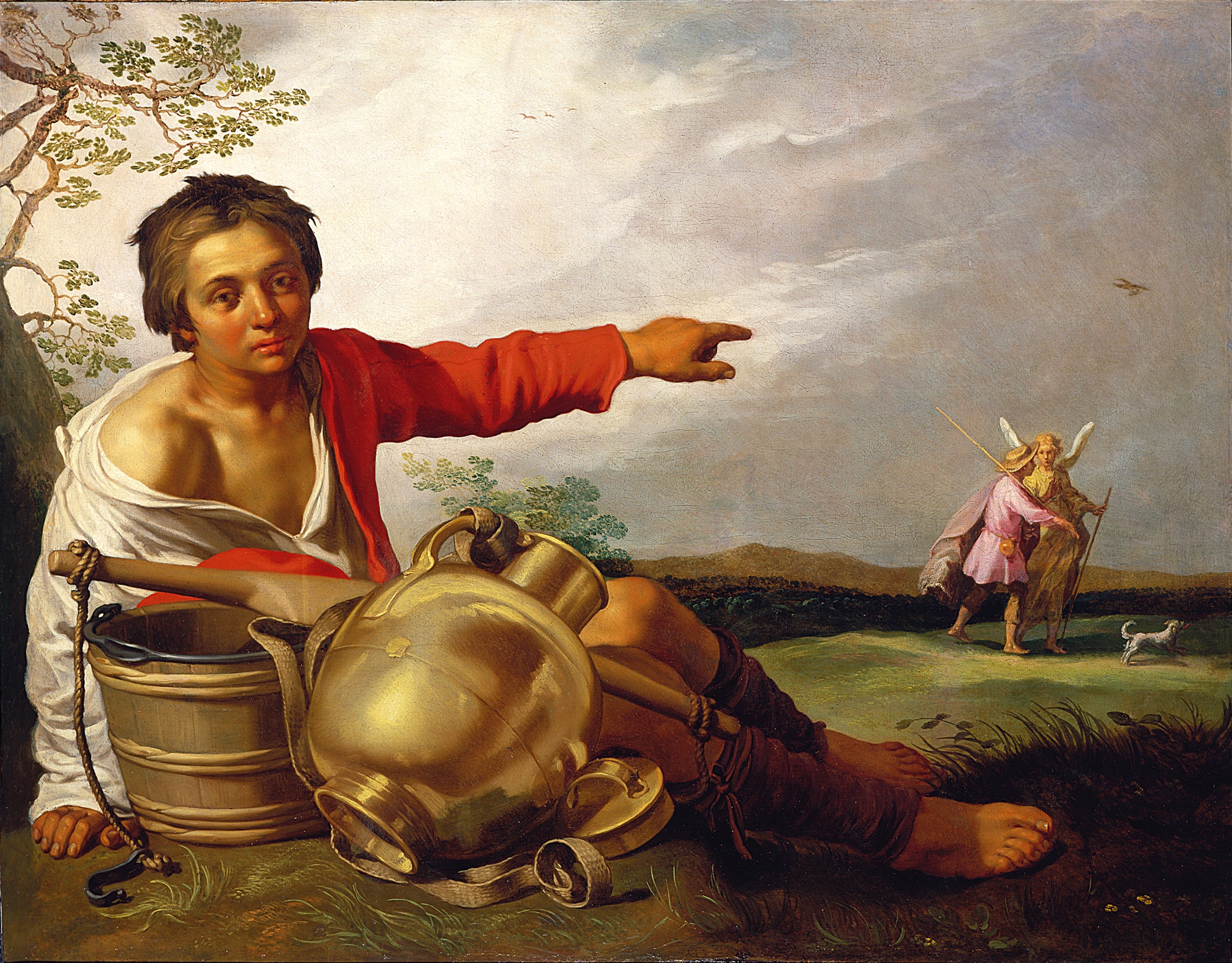 Jeune Berger montrant Tobie et l'Ange - Abraham Bloemaert