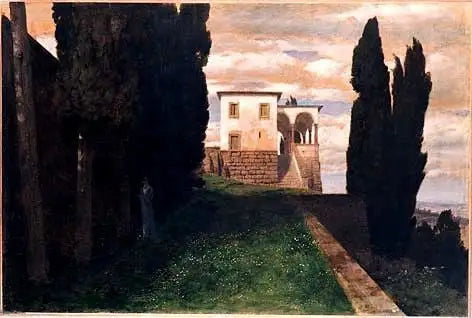 Italian Villa in Autumn - Arnold Böcklin