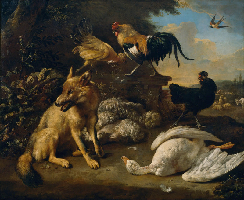 Still life with animals - Melchior de Hondecoeter