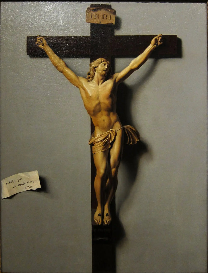 Trompe l'œil with ivory and wood crucifix - Louis-Léopold Boilly