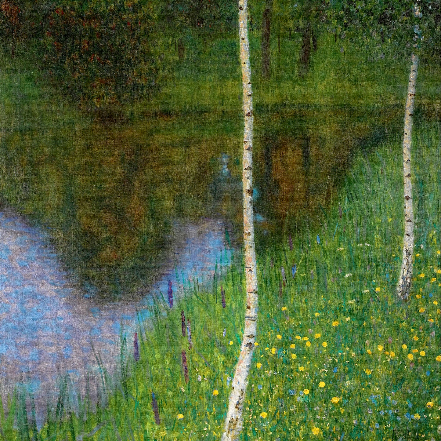 🌳 Lakeside with Birches – Gustav Klimt (circa 1901)