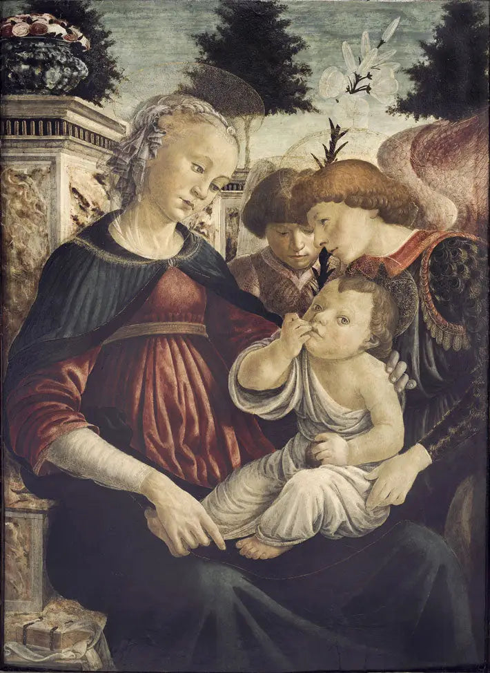 Virgin and Child with Two Angels - Sandro Botticelli