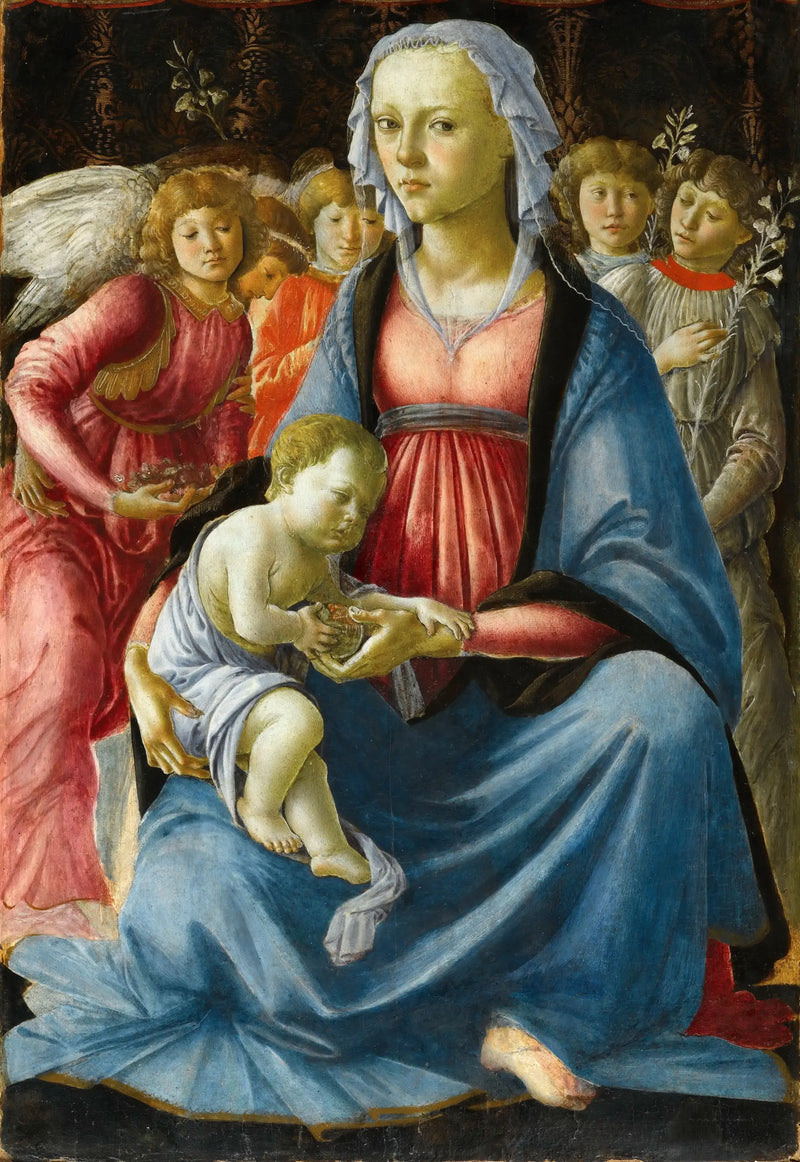 The Virgin and Child Surrounded by Five Angels - Sandro Botticelli