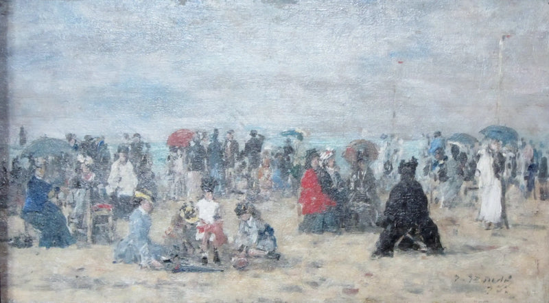 On the Beach at Trouville - Eugène Boudin