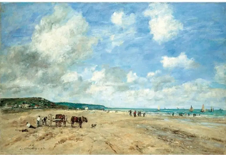 The Beach at Deauville - Eugène Boudin
