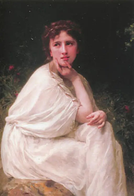 Reproduction du tableau « Méditation - Bouguereau » par Alpha Reproduction en peinture à l’huile