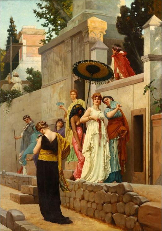 La promenade sur la voie des tombeaux, à Pompéi - Gustave Boulanger