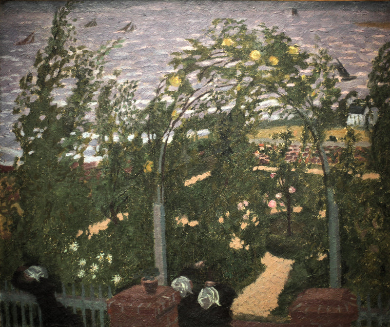 Bretonnes under the pergola - Maurice Denis