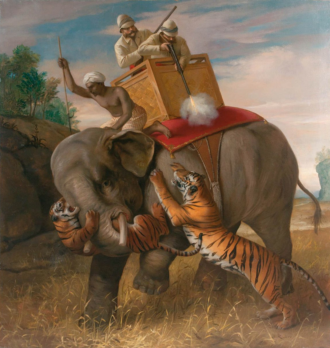 Chasse au tigre - Briton Rivière