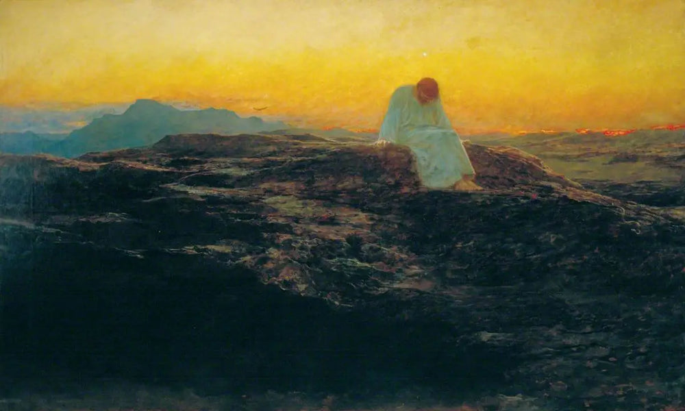 La tentation dans le désert - Briton Rivière - Alpha Reproduction