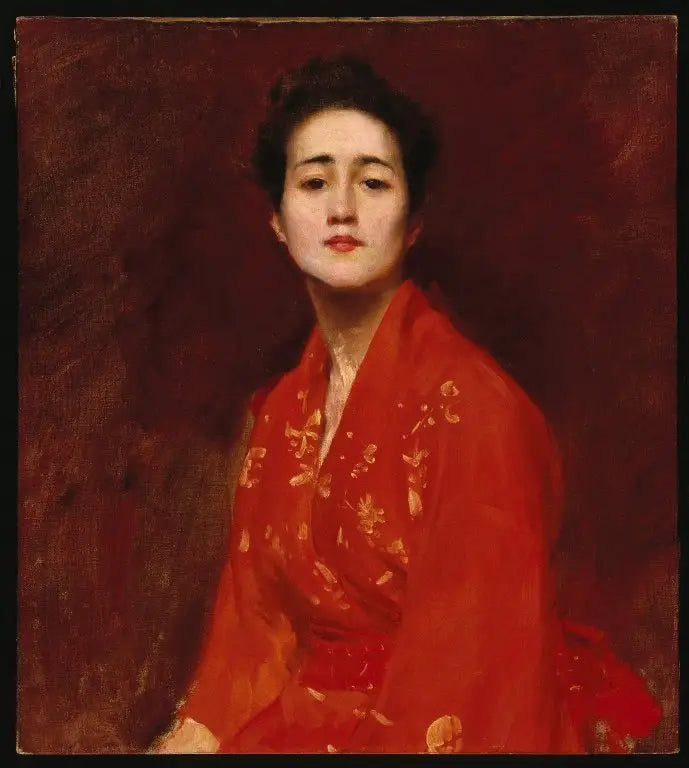 Étude d’une fille en robe japonaise - William Merritt Chase - Alpha Reproduction