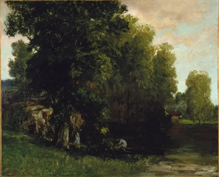 At the Edge of the Pond - Gustave Courbet